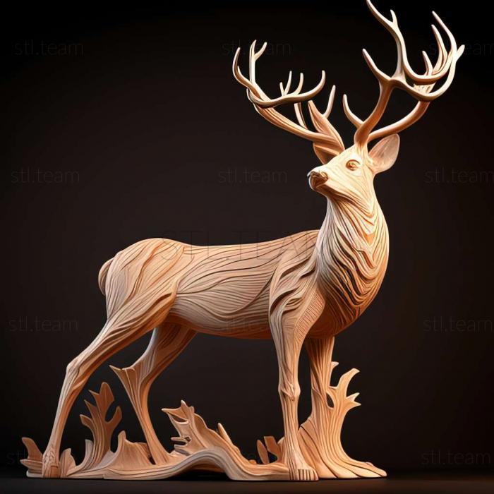 Animals deer 3d model